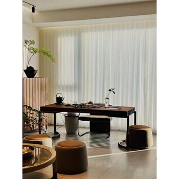 缘言梓素壳茶几 素壳家具弥茶桌北美黑胡桃木原木网红拉丝茶台白蜡木