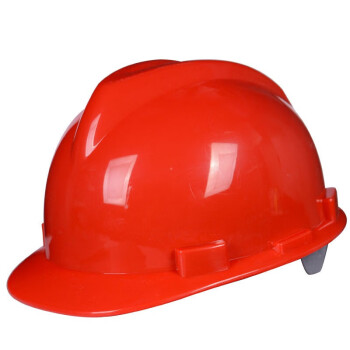鸣固 安全帽abs工地防砸透气高空工程施工抗冲击工业头盔 领导监理 常规款红色
