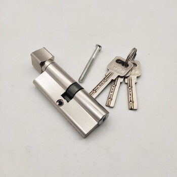 onevan内门锁芯 纯铜小70锁芯 木门锁芯 卧室门锁芯 小70银色铁钥匙