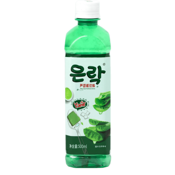芦荟恩乐500ml4瓶韩国饮料果肉脂肪饮料