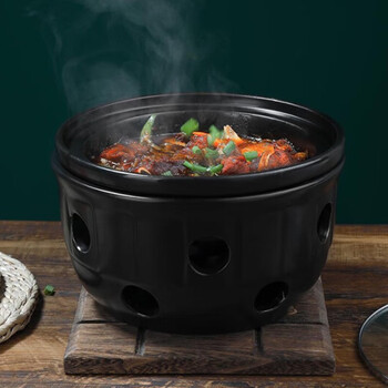 martigues 酒精陶瓷砂锅酒店家用酒精炉耐高温干锅蜡烛加热陶瓷砂锅