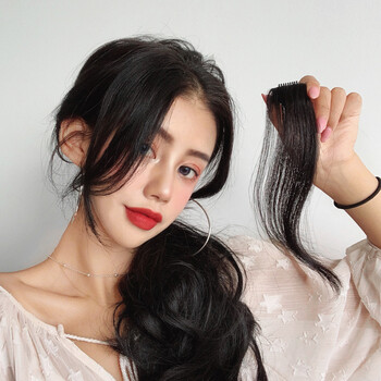 亚溪定制真发网红八字空气刘海假发片法式刘海自然隐