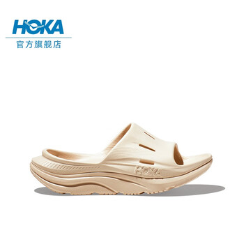 HOKA ONE ONE男女鞋秋冬奥拉舒缓拖鞋3 ORA Recovery Slide 3轻盈舒适防滑 流沙色/流沙色 35.5
