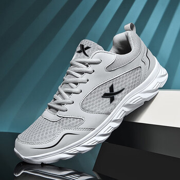 特步男鞋运动鞋男士春夏季新款网面透气轻便缓震休闲慢跑步鞋子男白