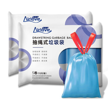 爱尔卫 Airlove 抽绳垃圾袋 10卷150只（45*50cm）