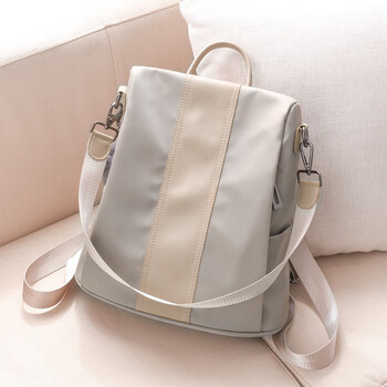 啄木鸟防盗双肩包女韩版2024新款时尚百搭包包牛津布帆布旅行小背包