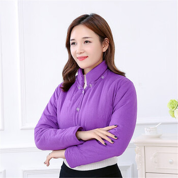 护肩套 中老年护肩 紫色长袖 s