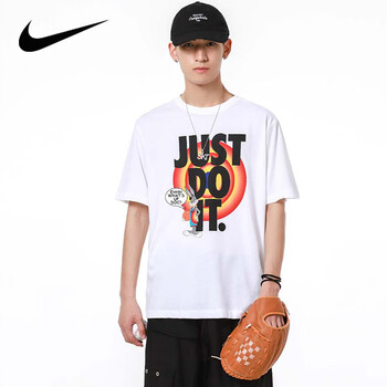 耐克nike官方舰店短袖男白t恤2022夏新款兔八哥宽松篮球半袖运动服dh