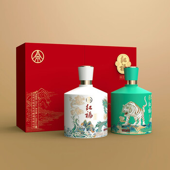 五粮液 浓香型白酒 礼盒装 送礼酒 自饮白酒 高度酒 红福至尊龙虎52度