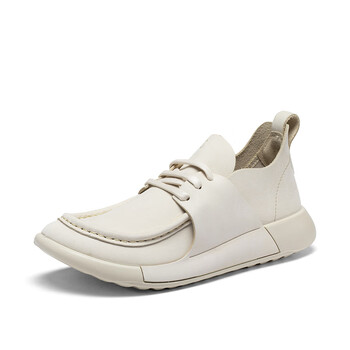 爱步(ecco)乐福鞋女 2023新款白色英伦休闲皮袋鼠鞋真皮 科摩217803