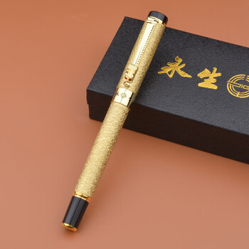 九鹿美兮 永生钢笔龙头美工笔弯尖加粗练字书法签字金属复古铱金笔