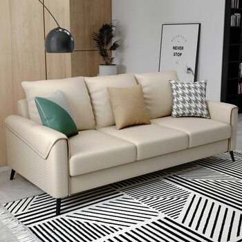 徽月 沙发小户型布艺客厅现代乳胶北欧三人位直排办公出租屋简约可