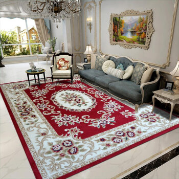 东升欧式法式古典客厅沙发茶几地毯加厚高密不掉毛不起球易打理 B0044BU 1.6X2.3米 客厅卧室地毯