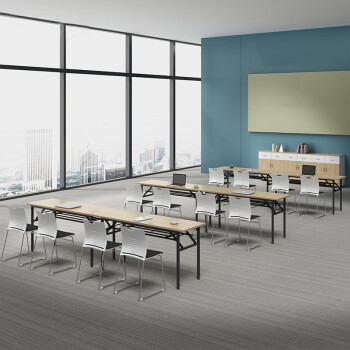 会议桌简约现代条形桌培训桌椅长条桌长桌组合办公桌学生折叠 1000*400