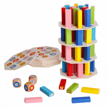 儿童智力层层叠叠乐叠叠高积木木质玩具釜底抽薪桌面子互动游戏甄萌堆