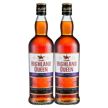 高地女王（Highland Queen）苏格兰3年调和威士忌 英国进口洋酒 700ml 雪莉桶（双支装）