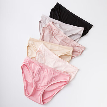 姬雯诗3条装低腰女式真丝内裤纯色桑蚕丝三角裤双层透气底裆夏季薄款