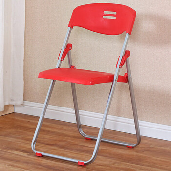 培训椅带写字板桌板简约会议折叠椅学校一体办公学生听课椅子 红色单