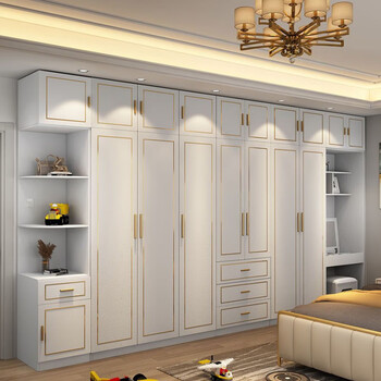 圣弗奥2022新款轻奢现代衣柜对开门带镜子大衣柜卧室家用拼装组合简约