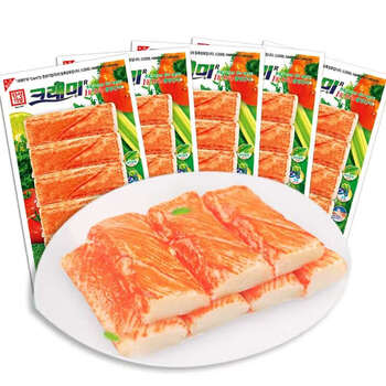 时茶画忆 韩国无法呼吸蟹柳 蟹味棒蟹足棒蟹棒手撕蟹肉棒零食低脂即食