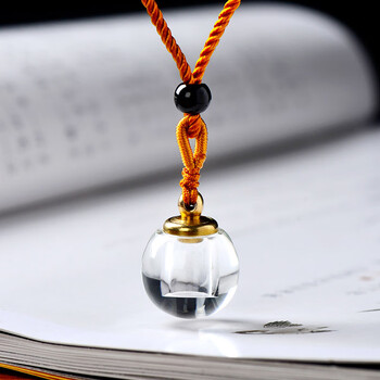 水晶瓶空心吊坠可打开装东西放符男女宝宝胎毛舍利嘎乌瓶项链透明球形