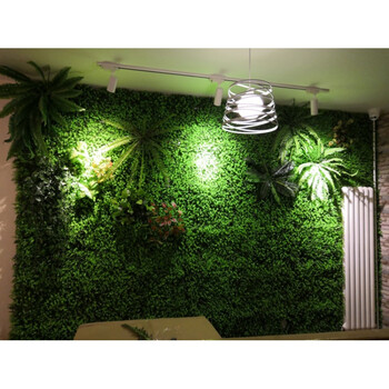仿真植物墙绿植墙草坪背景墙室内形象墙仿真花墙客厅阳台装饰花艺