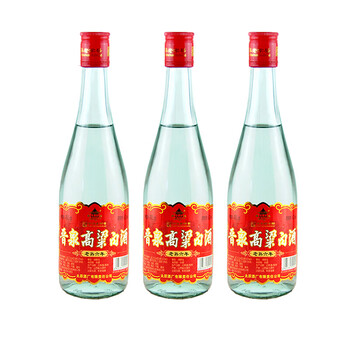 5折 太原高粱白酒 450ml*3瓶装 山西特产 老国营太原酒厂 晋泉高粱