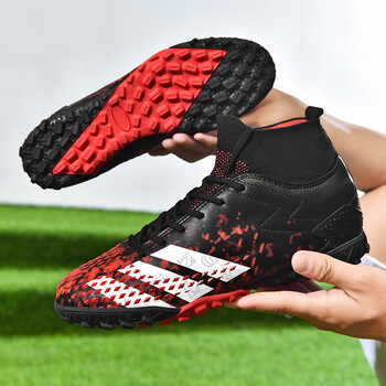 朗步伦猎鹰20高帮足球鞋男学生训练鞋 g2088黑红碎钉 41