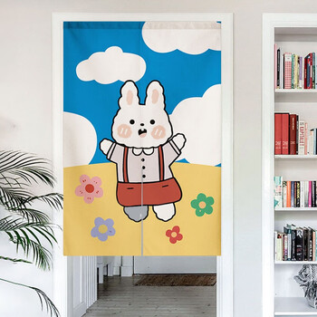 后构想卡通门帘动物卧室遮挡隔断免打孔简易安装试衣间儿童房厨房门口