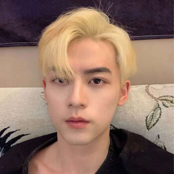 男生植物彩色2022新款染发剂学生在家自己染头发膏金黄色头发有7度黄