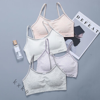 12-16岁无钢圈运动青春期女生棉小背心女童大童胸罩胸罩中学生高中生