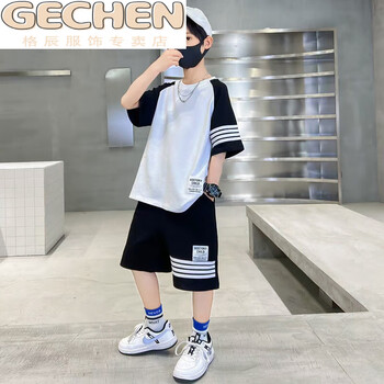 岁儿童套装夏天小学生运动服男孩夏季薄款潮110cm小学生韩版洋气帅气