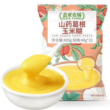 盖亚农场（Gaia Farm）山药葛根玉米糊冲饮400g即食早餐饱腹五谷粗粮代餐杂粮粉 山药葛根玉米糊 400g*1袋