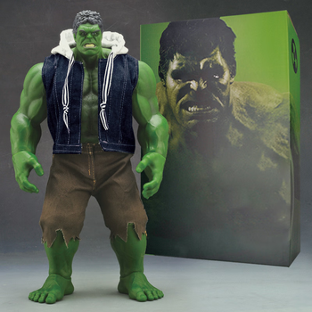 大号绿巨人手办钢铁侠模型关节可动毒液礼物 绿巨人42厘米 酷炫马甲