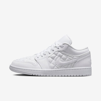 耐克 nike女鞋air jordan 1 low aj1低帮女款 纯白休闲篮球鞋 db6480