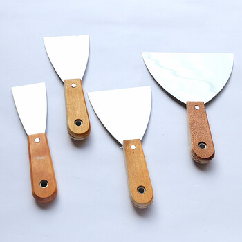 木柄油灰刀 双夹镜面铲子 清洁灰铲刀 6寸