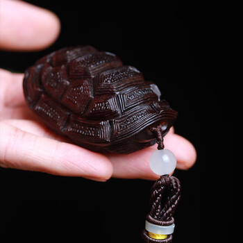 贵如玉富甲天下龟壳清刀手工天下手把件印度小叶紫檀木雕龟甲文玩把玩