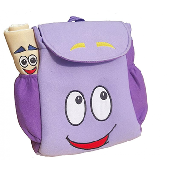 爱探险的朵拉双肩书包可爱朵拉毛绒 地图小背包 适合大学生 小号地图