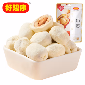 好想你巴旦木奶枣 巴旦木夹心奶枣零食独立装 128g*6袋