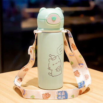 【官方品质】保温杯瓶女孩带吸管的儿童幼儿园水杯宝宝上学专用女生小