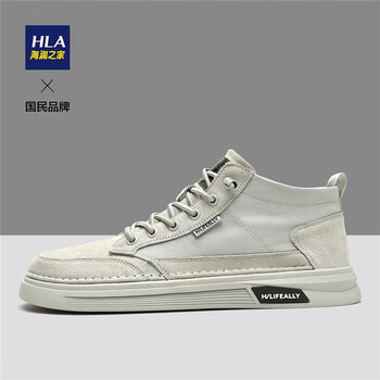 海澜之家(hla)男鞋夏季透气薄款冰丝帆布鞋男士百搭潮流中邦休闲滑板