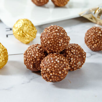 金沙夹心巧克力球结婚礼喜年货网红果仁巧克力糖果休闲小零食品