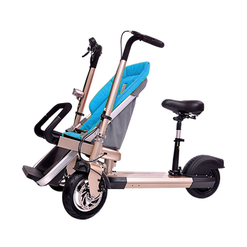 雷亚亲子电动车大人接送孩子代步车轻便折叠小型电瓶车遛娃滑板车天