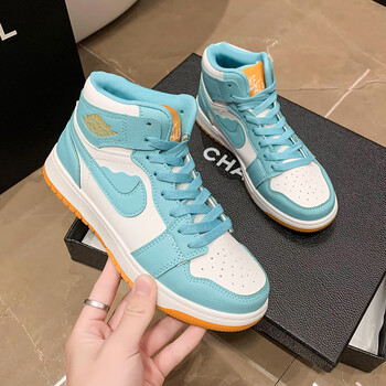 耐克nikeaj女鞋联名鸳鸯鞋子女空军一号高帮板鞋夏秋季运动鞋潮小鸭青