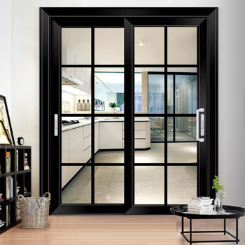 钛镁铝合金阳台中空双层钢化玻璃门客厅卧室隔断地轨推拉吊趟移门 1