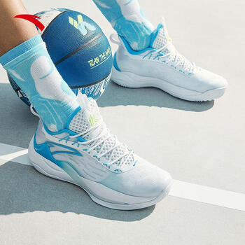 安踏【预售】见山2代kt汤普森篮球鞋男运动鞋 白蓝-1 10(男44)