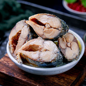 鲭鱼罐头 200克*1罐/5罐青花鱼罐头 海鲜罐头肉类即食罐头小吃 水煮鲭