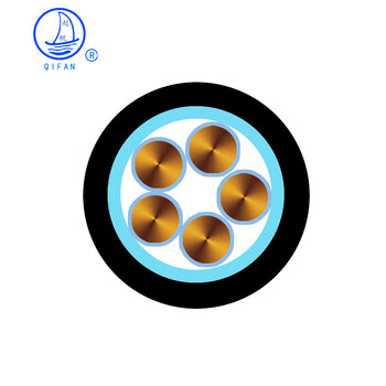 起帆(QIFAN)电线电缆 YJV22 5*10平方国标5芯铜芯交联铜带铠装地埋电力电缆 黑色 1米  100米起售【定制款】