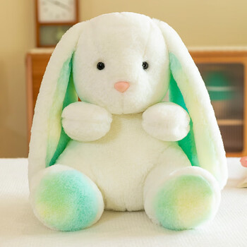 彩虹兔公仔毛绒玩具粉色布娃娃玩偶可爱小兔子抱枕送女生睡觉床上