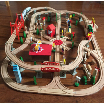 星屑火车玩具带轨道高铁木质木头带轨道车和谐号电动小火车套装儿130